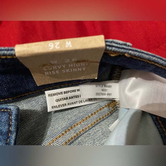 Madewell Jeans Size 26 Curvy High Rise Skinny Jeans in Lanette Wash NA881 - Picture 4 of 6